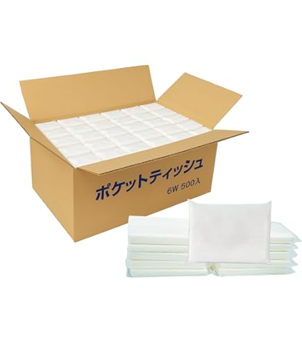 ポケットティッシュ1000個入 Amazon.co.jp: ポケットティッシュ 1000個入り 6W（1袋2枚重ね6枚入り